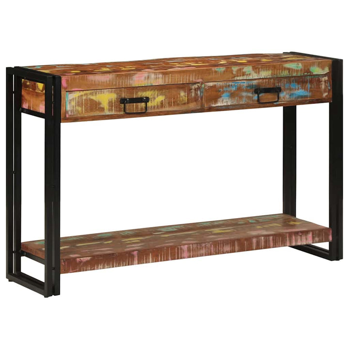 Konsolbord Flerfarvet 120 x 33 x 75 cm Massivt genanvendt træ