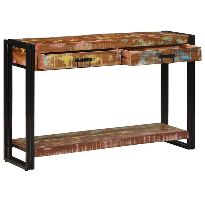 Konsolbord Flerfarvet 120 x 33 x 75 cm Massivt genanvendt træ