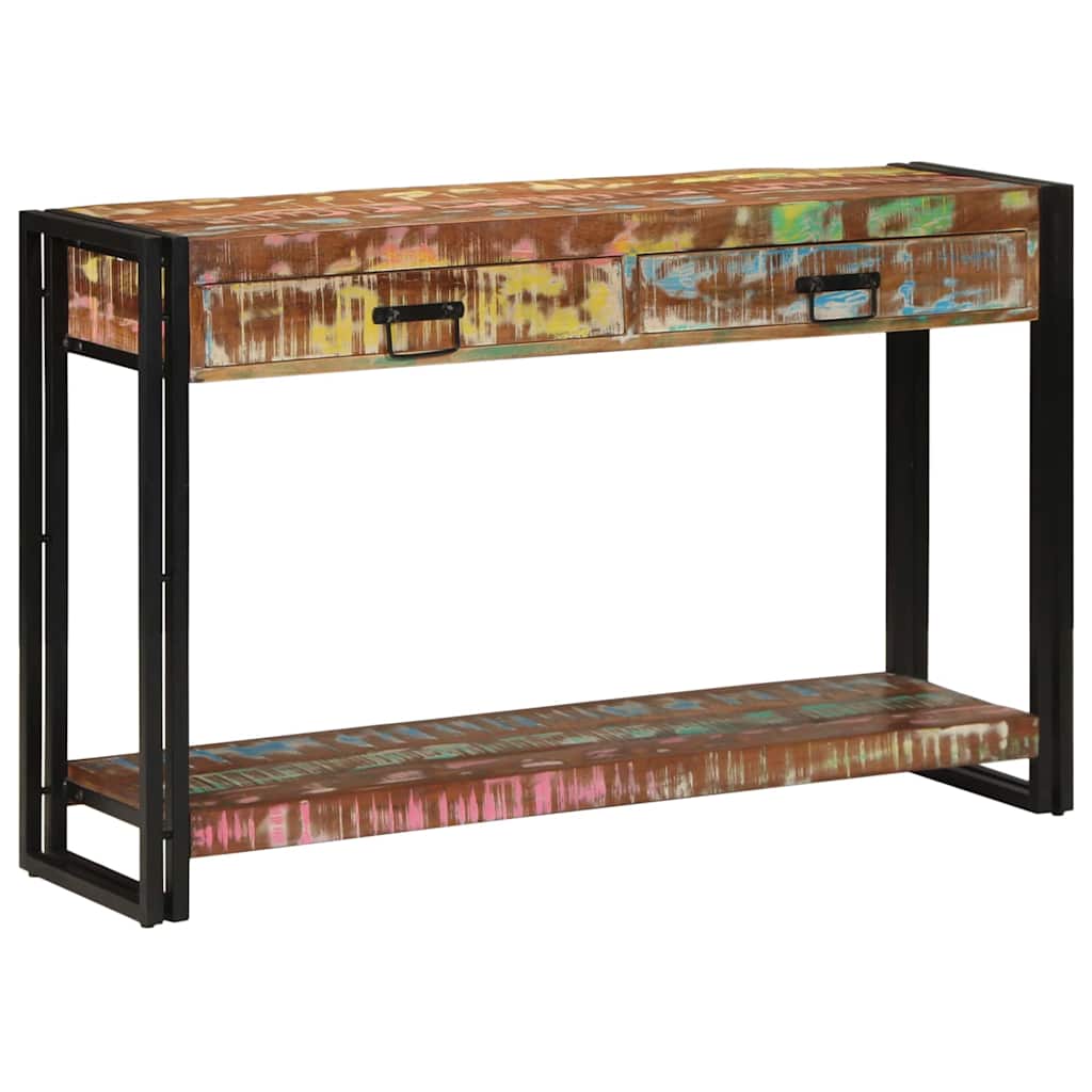 Konsolbord Flerfarvet 120 x 33 x 75 cm Massivt genanvendt træ