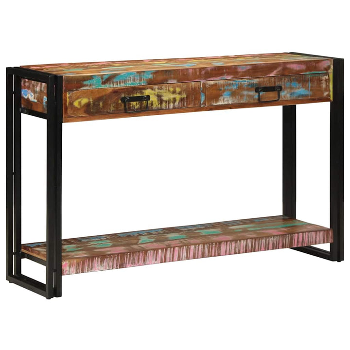 Konsolbord Flerfarvet 120 x 33 x 75 cm Massivt genanvendt træ