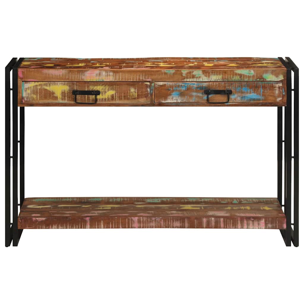 Konsolbord Flerfarvet 120 x 33 x 75 cm Massivt genanvendt træ