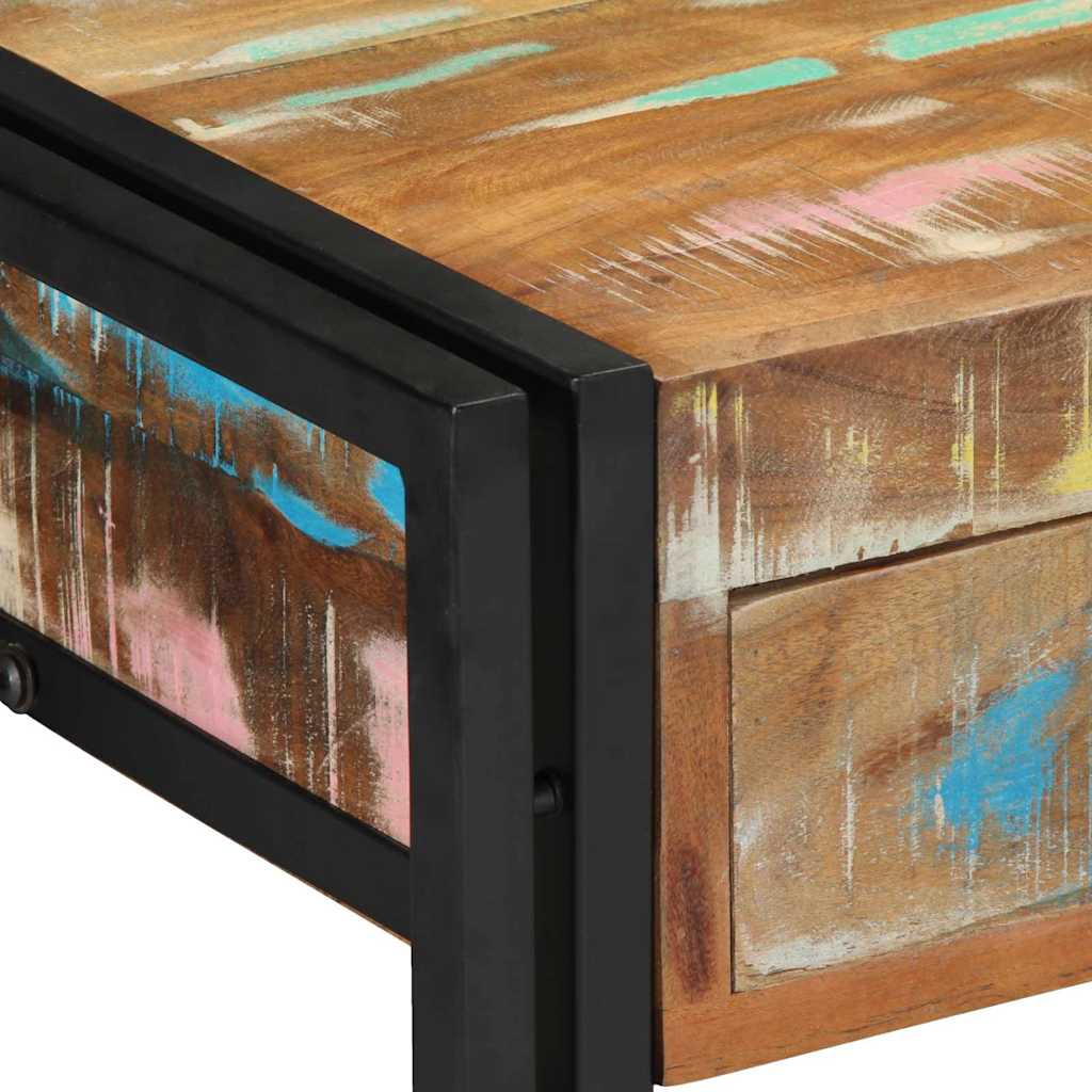 Konsolbord Flerfarvet 90 x 33 x 75 cm Massivt genanvendt træ