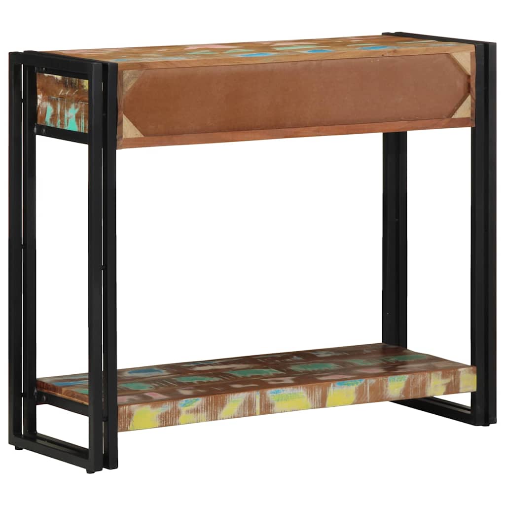 Konsolbord Flerfarvet 90 x 33 x 75 cm Massivt genanvendt træ