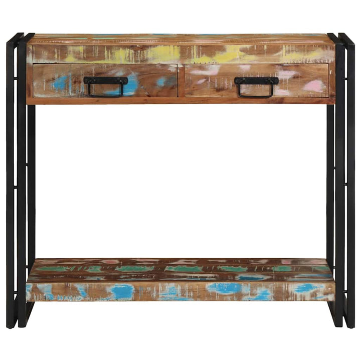 Konsolbord Flerfarvet 90 x 33 x 75 cm Massivt genanvendt træ