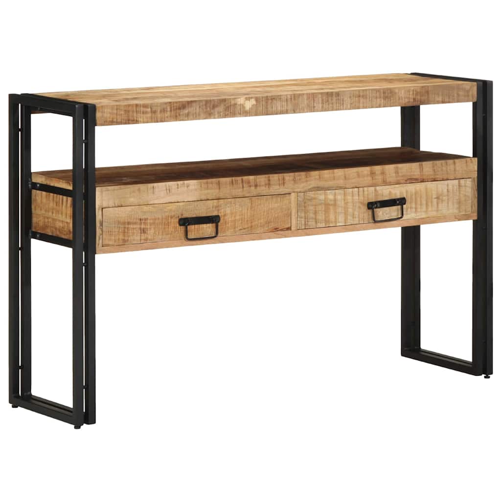 Konsolbord med skuffe Brun 120 x 33 x 75 cm Massivt mangotræ