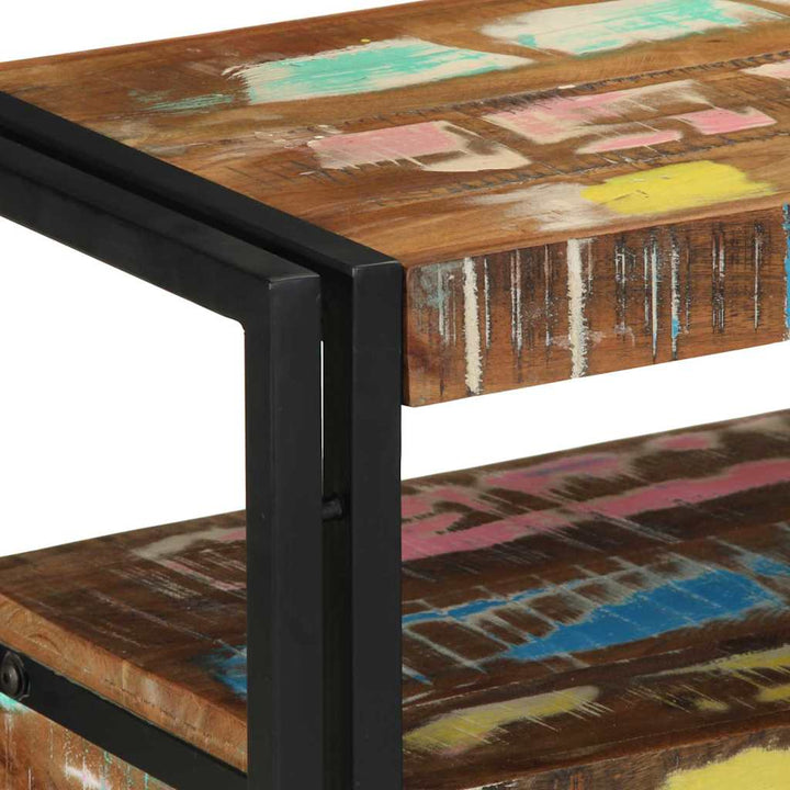 Konsolbord Flerfarvet 120 x 33 x 75 cm Massivt genanvendt træ