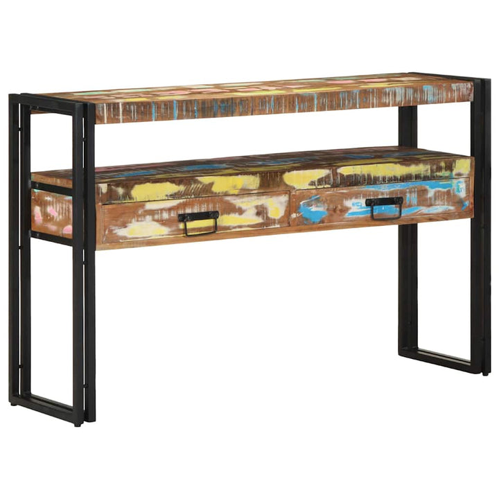 Konsolbord Flerfarvet 120 x 33 x 75 cm Massivt genanvendt træ