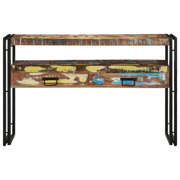 Konsolbord Flerfarvet 120 x 33 x 75 cm Massivt genanvendt træ