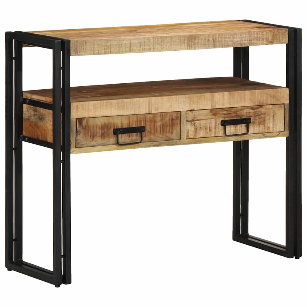 Konsolbord med skuffe Brun 90 x 33 x 75 cm Massivt mangotræ