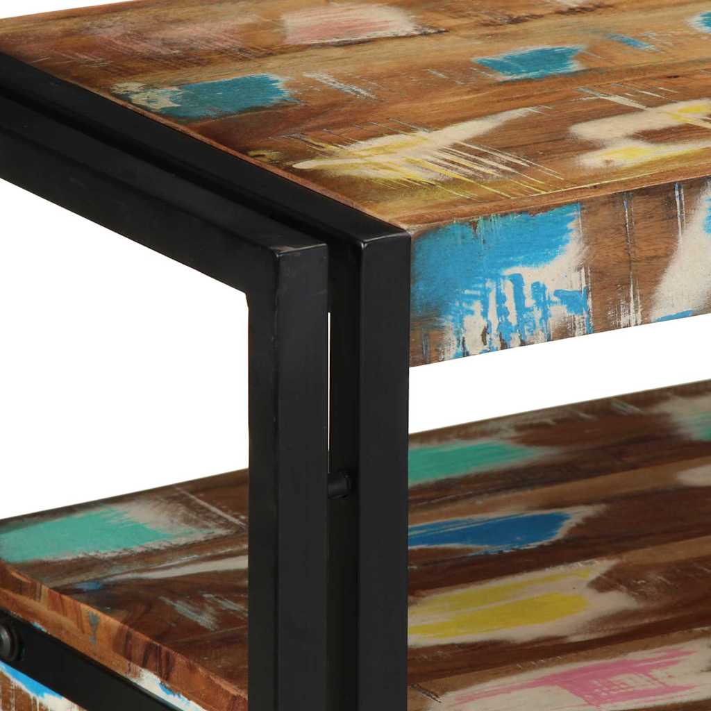 Konsolbord Flerfarvet 90 x 33 x 75 cm Massivt genanvendt træ