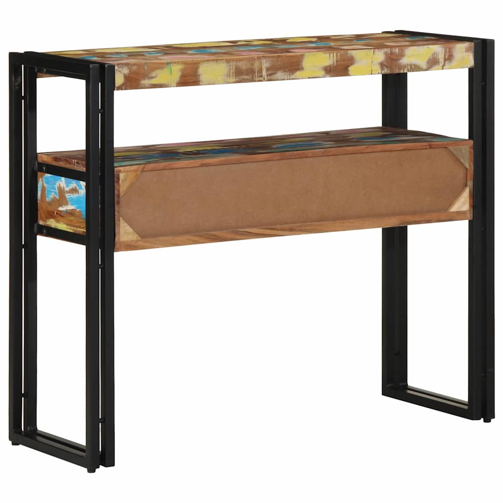 Konsolbord Flerfarvet 90 x 33 x 75 cm Massivt genanvendt træ