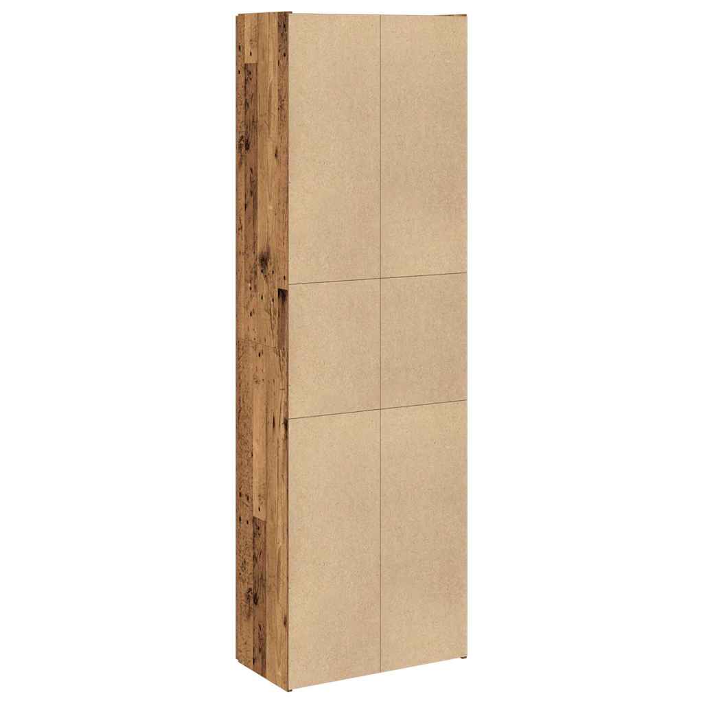 skab 60x32x190 cm konstrueret træ gammelt træ-look