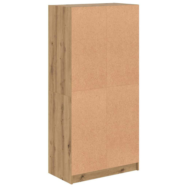 skab med låger 68x37x142 cm konstrueret træ kunsteg