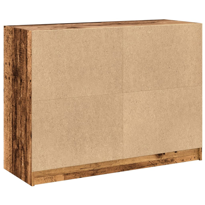 skænk 102x37x75,5 cm konstrueret træ antikt trælook