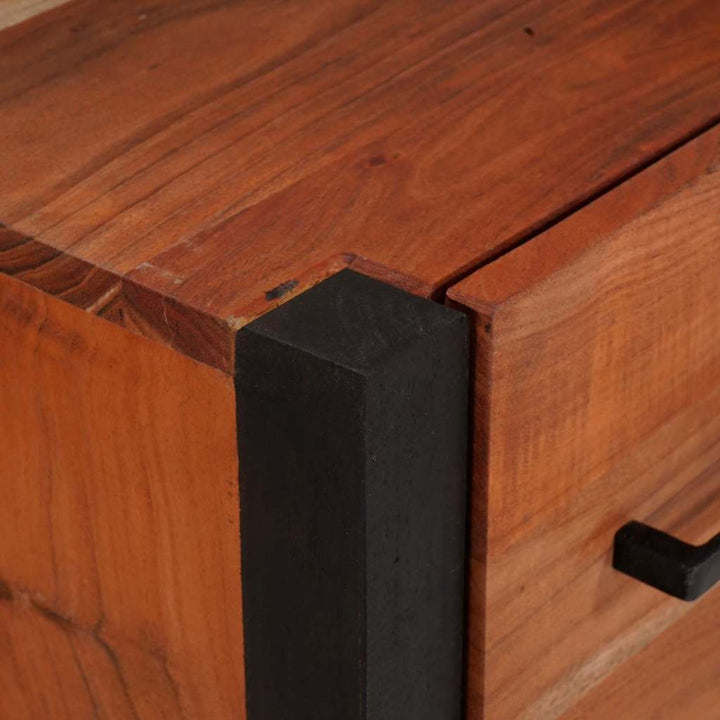 Sideboard 3 pcs Brun 110 x 30 x 75 cm Massivt akacietræ