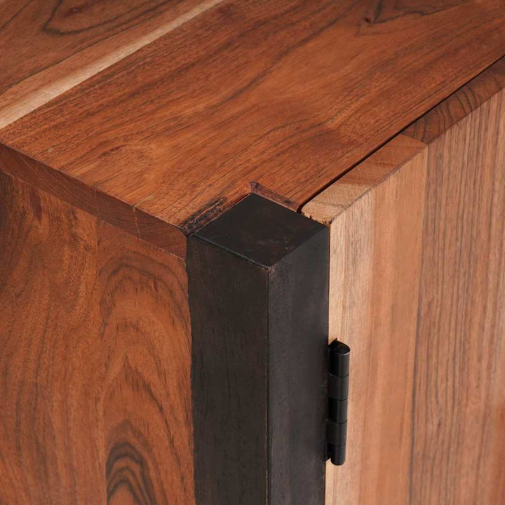 Sideboard 3 pcs Brun 55 x 30 x 75 cm Massivt akacietræ