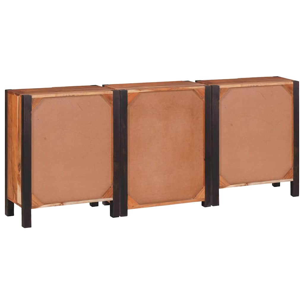 Sideboard 3 pcs Brun 55 x 30 x 75 cm Massivt akacietræ