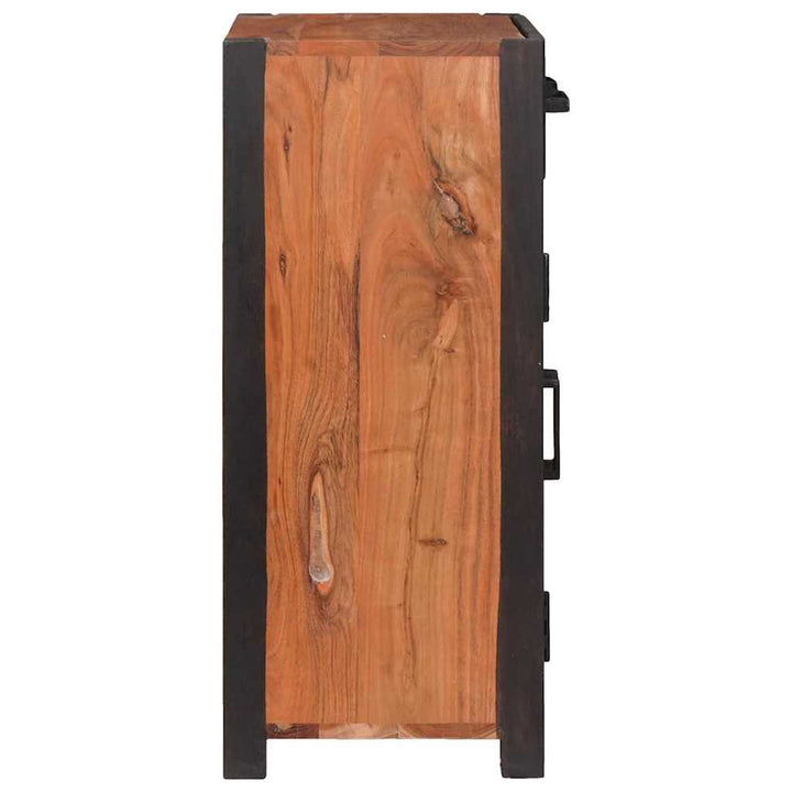 Sideboard 2 pcs Brun 110 x 30 x 75 cm Massivt akacietræ