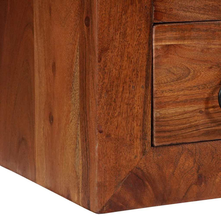 Sideboard med skuffe Brun 80 x 30 x 55 cm Massivt akacietræ