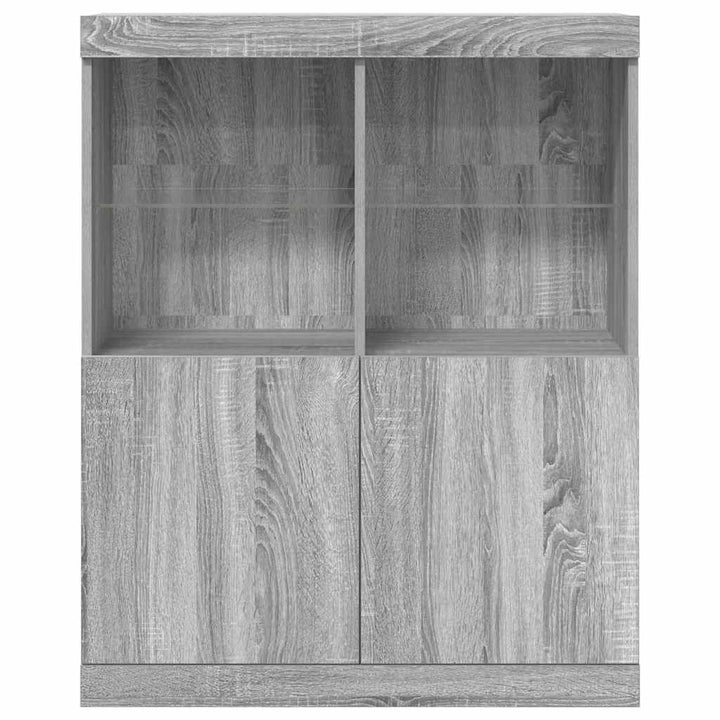 skænk 81x37x100 cm konstrueret træ grå sonoma-eg