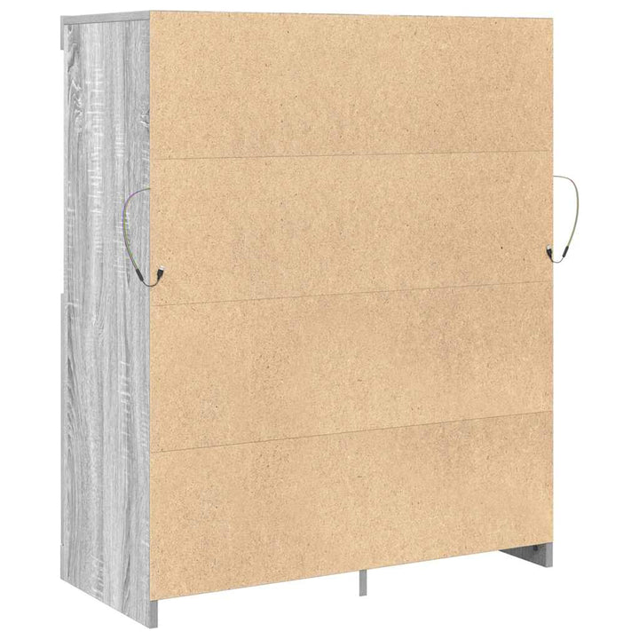 skænk 81x37x100 cm konstrueret træ grå sonoma-eg
