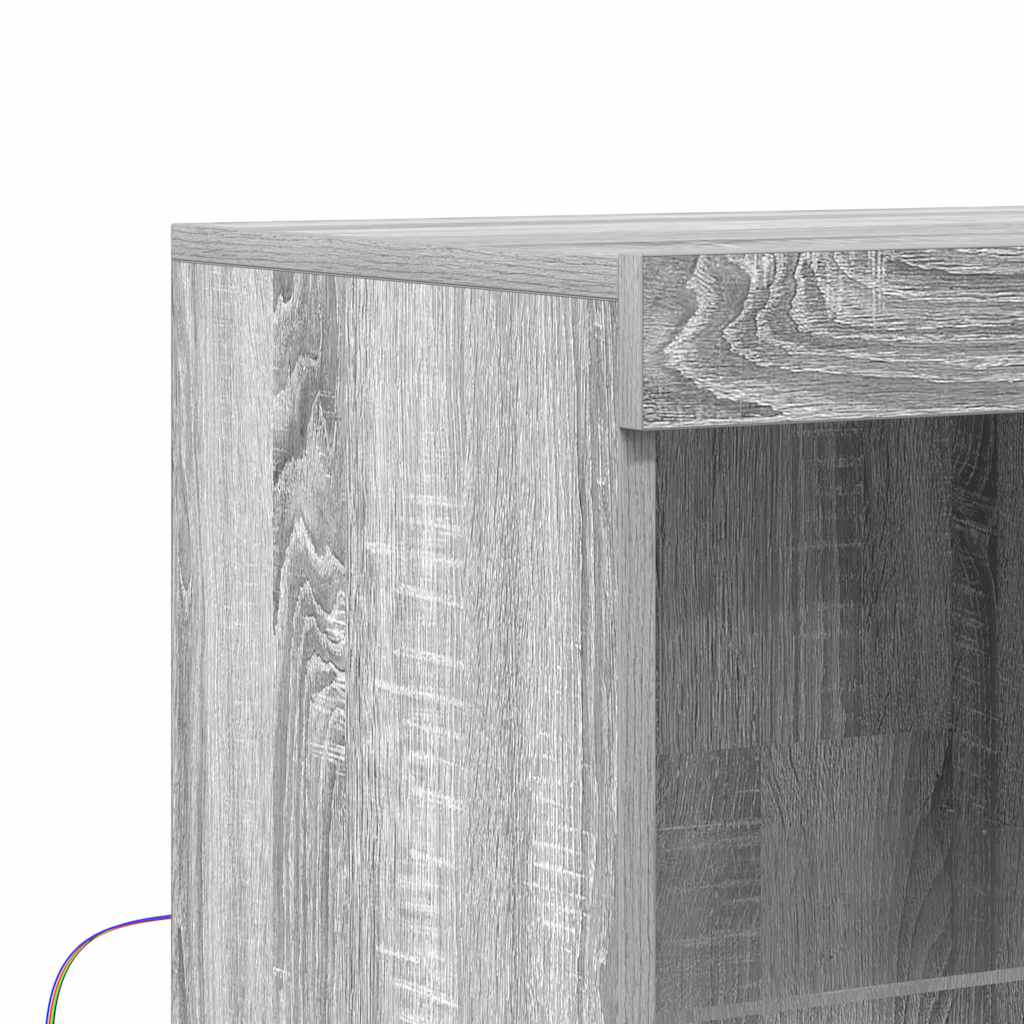 skænk 81x37x100 cm konstrueret træ grå sonoma-eg