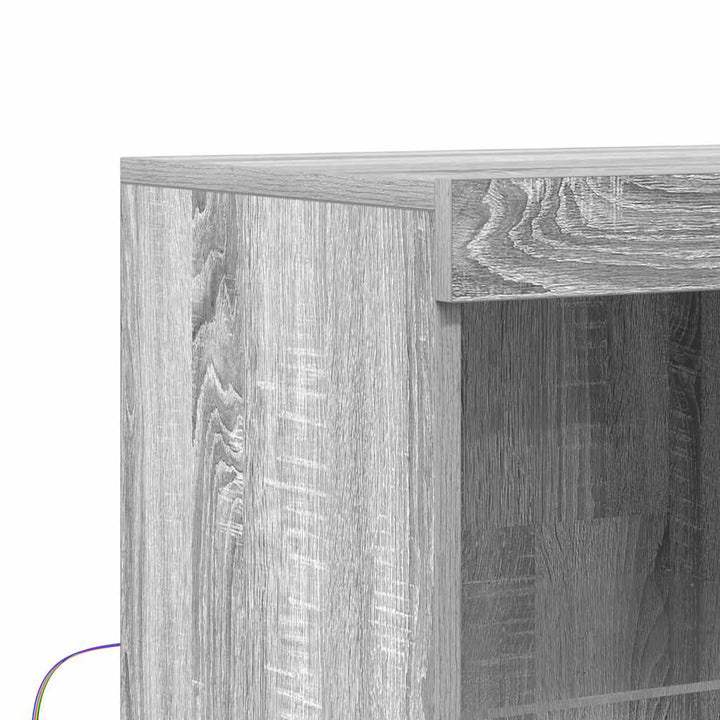 skænk 81x37x100 cm konstrueret træ grå sonoma-eg