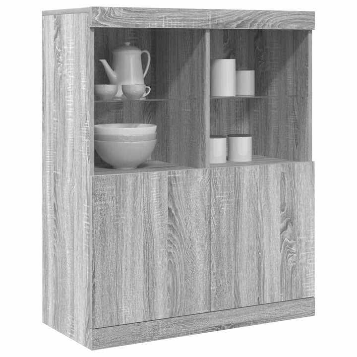 skænk 81x37x100 cm konstrueret træ grå sonoma-eg