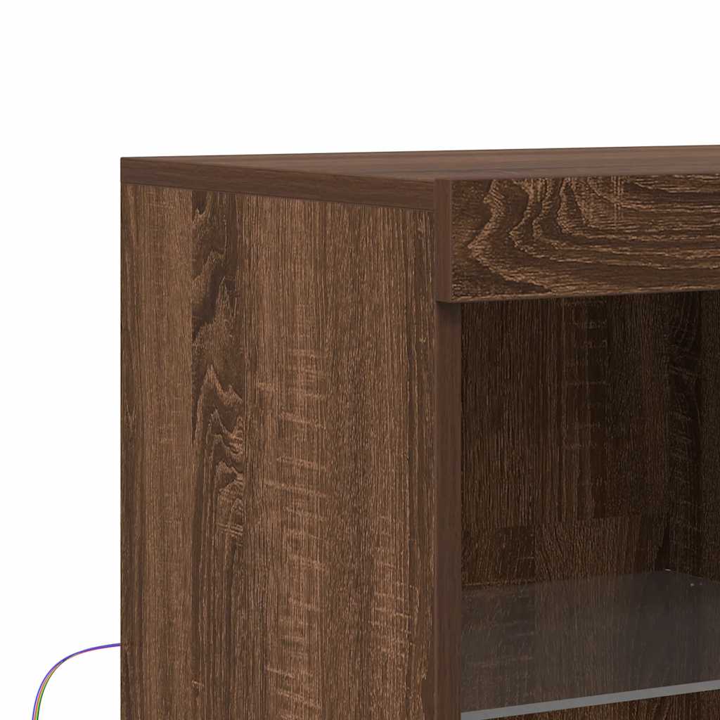 skænk 81x37x100 cm konstrueret træ brun egetræsfarve