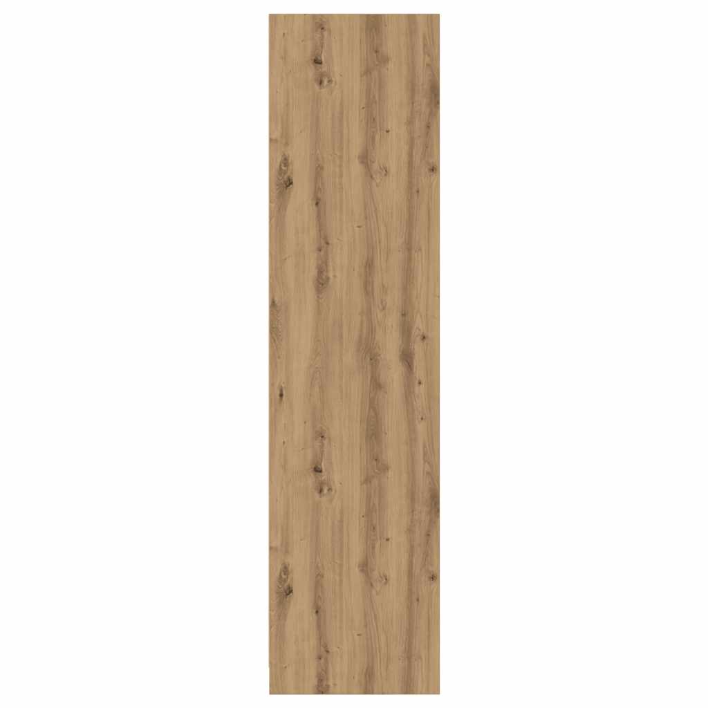 klædeskab 100x50x200 cm konstrueret træ egetræslook