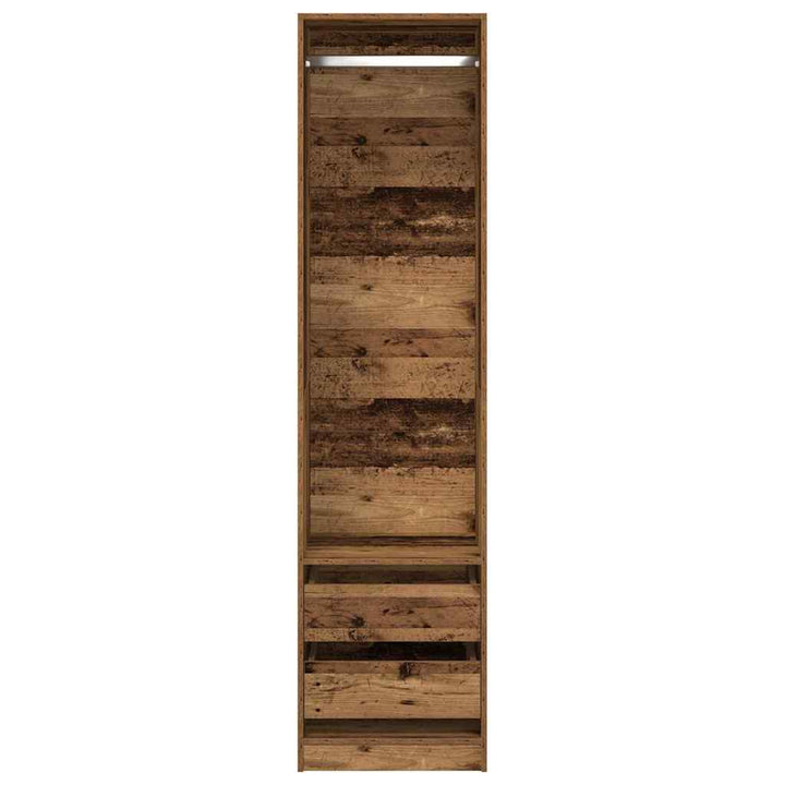 klædeskab 50x50x200 cm konstrueret træ gammelt træ-look