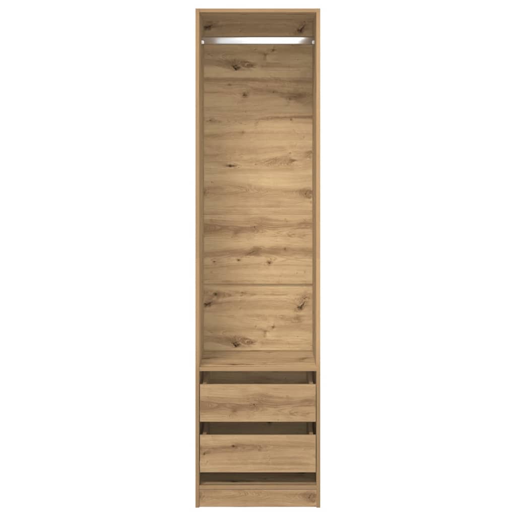 klædeskab 50x50x200 cm konstrueret træ kunsteg