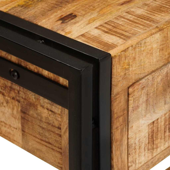 Konsolborde 2 pcs Brun 160 x 33 x 75 cm Solid Mango træ