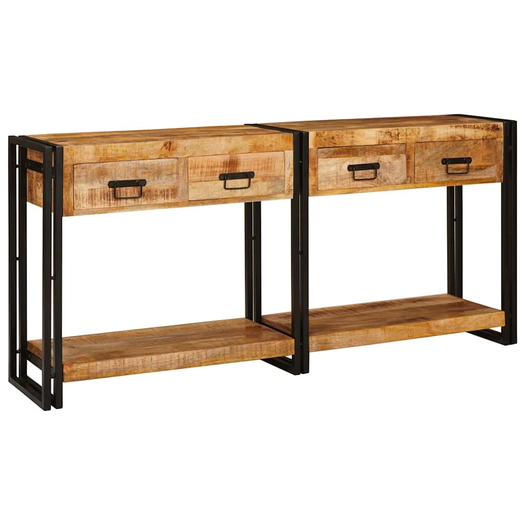 Konsolborde 2 pcs Brun 160 x 33 x 75 cm Solid Mango træ