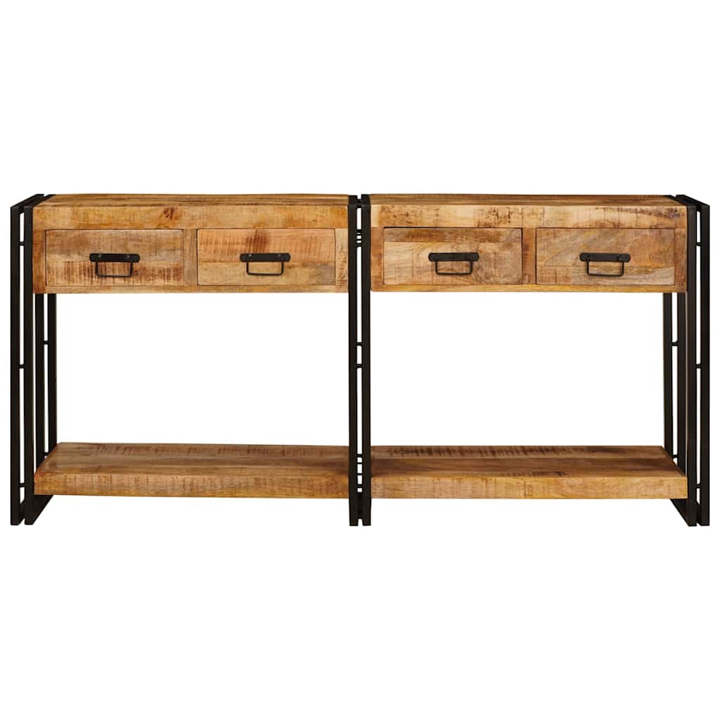 Konsolborde 2 pcs Brun 160 x 33 x 75 cm Solid Mango træ