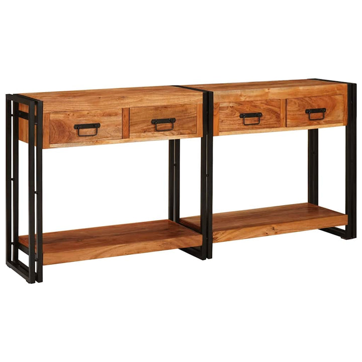 Konsolborde 2 pcs Brun 160 x 33 x 75 cm Solid Akacietræ
