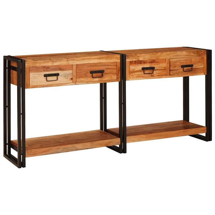 Konsolborde 2 pcs Brun 160 x 33 x 75 cm Solid Akacietræ