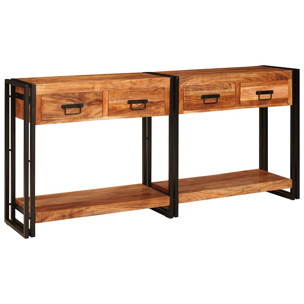 Konsolborde 2 pcs Brun 160 x 33 x 75 cm Solid Akacietræ