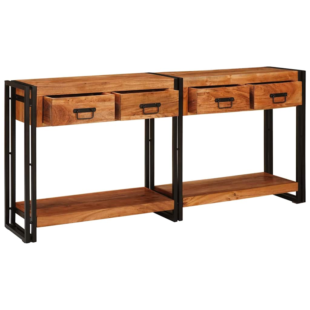 Konsolborde 2 pcs Brun 160 x 33 x 75 cm Solid Akacietræ