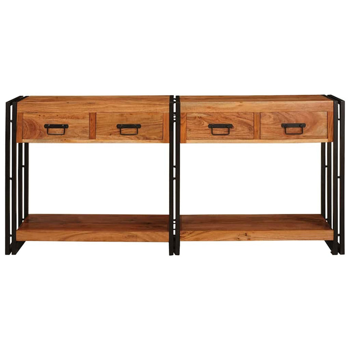Konsolborde 2 pcs Brun 160 x 33 x 75 cm Solid Akacietræ