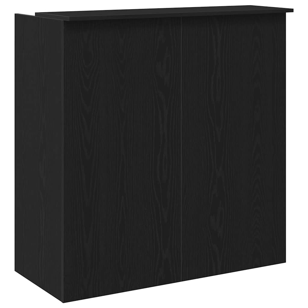 receptionsdisk sort egetræ 100x50x103,5 cm konstrueret træ