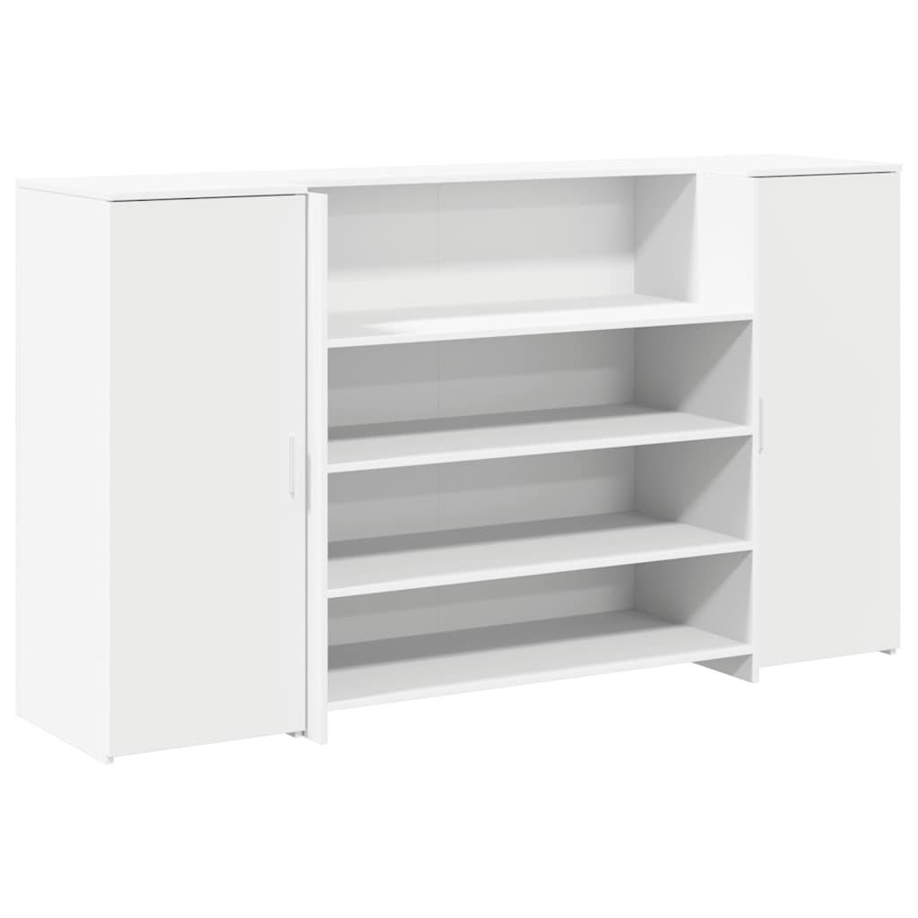 receptionsdisk hvid 180x50x103,5 cm konstrueret træ