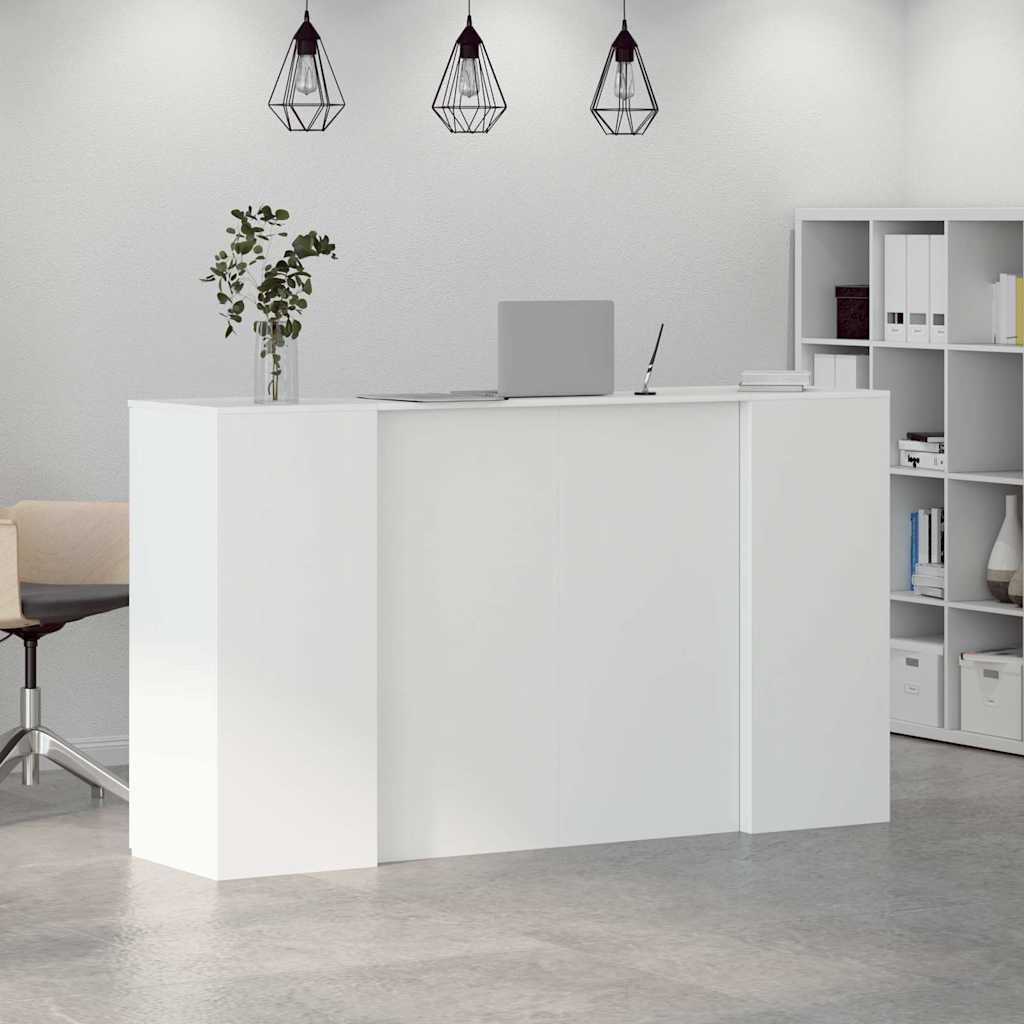 receptionsdisk hvid 180x50x103,5 cm konstrueret træ