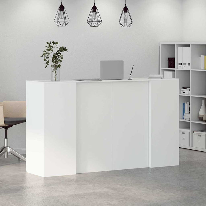 receptionsdisk hvid 180x50x103,5 cm konstrueret træ