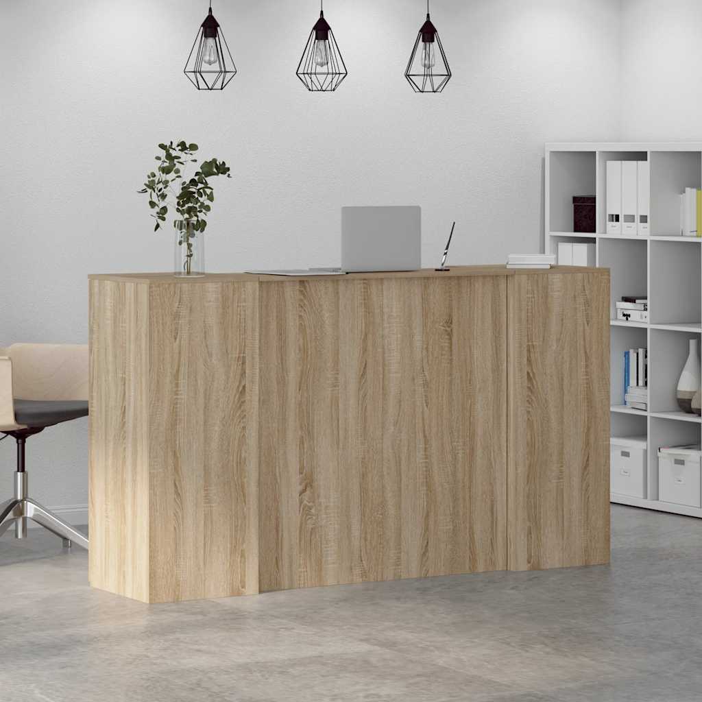 receptionsskranke 180x50x103,5 cm konstrueret træ sonoma-eg