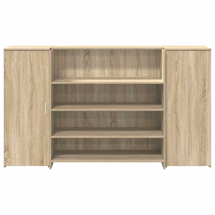 receptionsskranke 180x50x103,5 cm konstrueret træ sonoma-eg