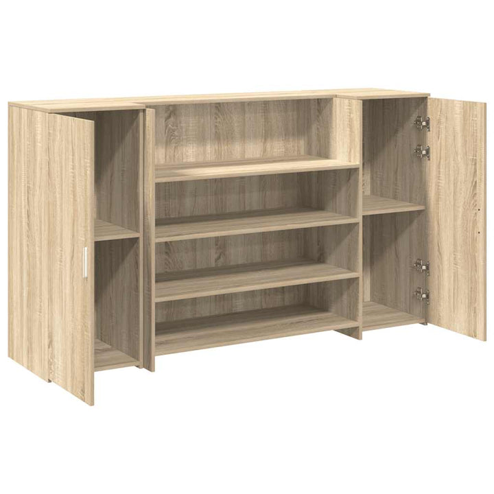 receptionsskranke 180x50x103,5 cm konstrueret træ sonoma-eg