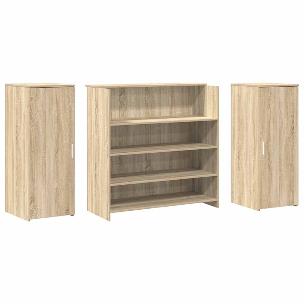 receptionsskranke 180x50x103,5 cm konstrueret træ sonoma-eg