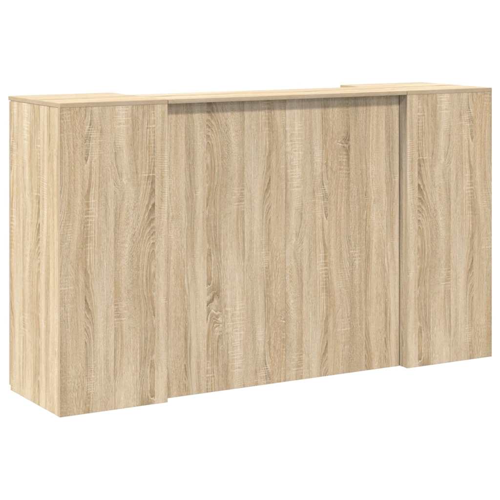 receptionsskranke 180x50x103,5 cm konstrueret træ sonoma-eg