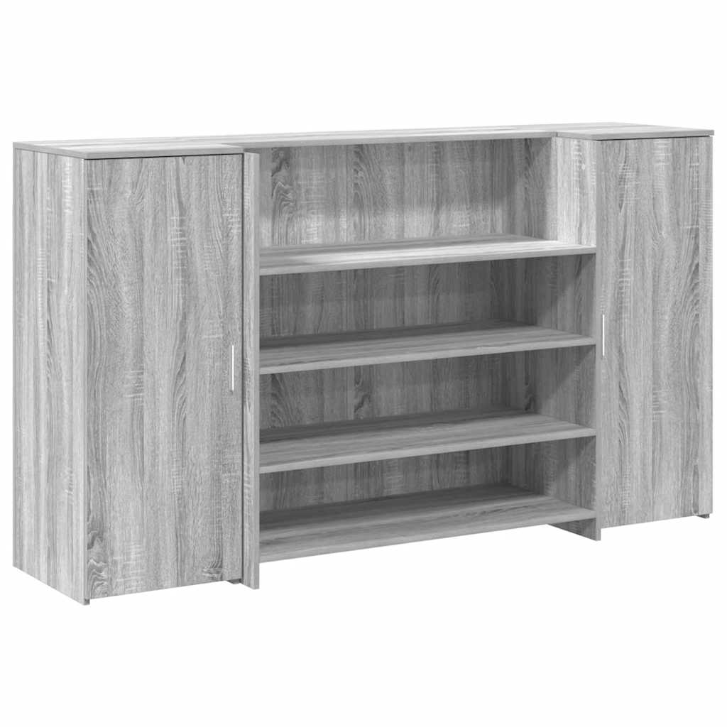 receptionsskranke 180x50x103,5 cm konstrueret træ grå sonoma
